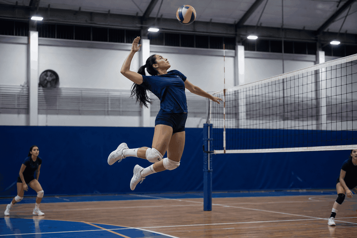 Deportista de vóley en un club